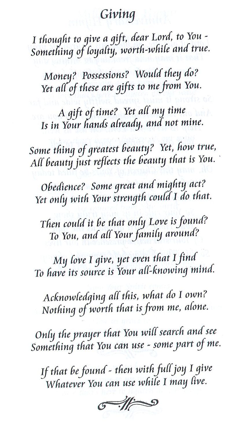 Joy Of Giving Poem Joy Of Giving Poem